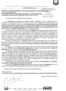 petición prórroga acuerdo interinos AIDMUR